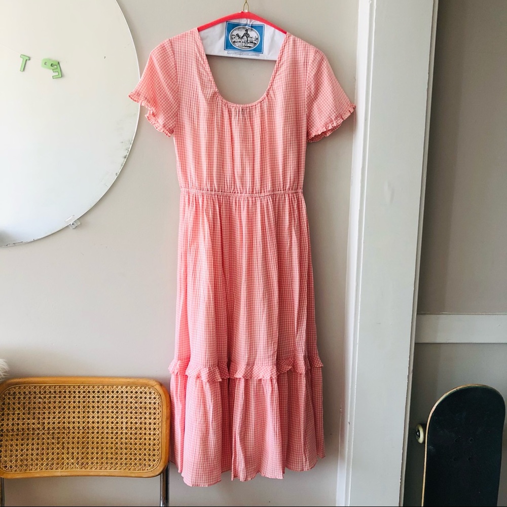 madewell ruffle gingham dress 💖